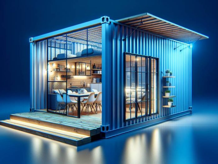 Optimisation de l'espace et design innovant avec un plan maison container