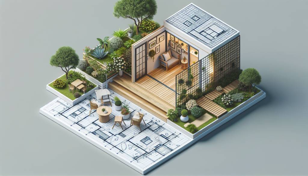 Concevoir un espace compact et efficace : le plan d'une petite maison de jardin de 30m2