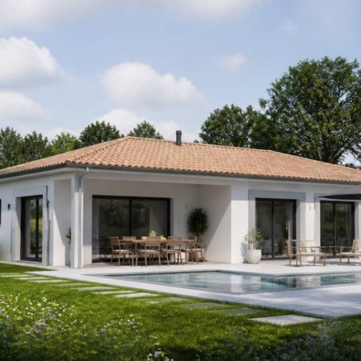 100m plan maison plain-pied 3 chambres pour une construction optimisée