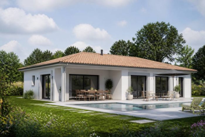 100m plan maison plain-pied 3 chambres pour une construction optimisée