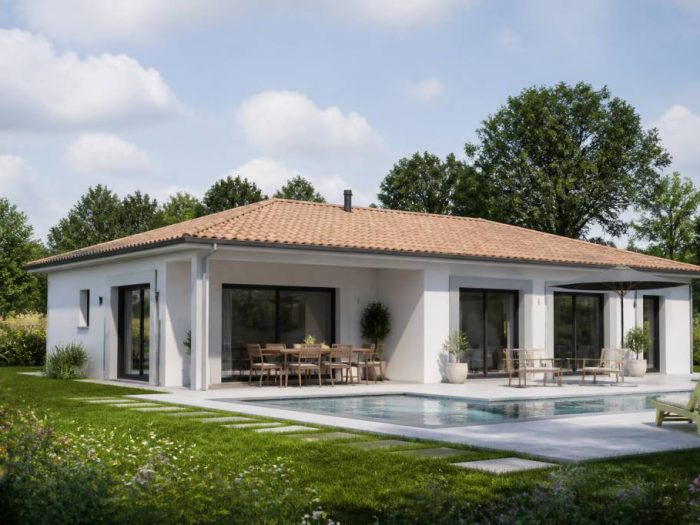 100m plan maison plain-pied 3 chambres pour une construction optimisée