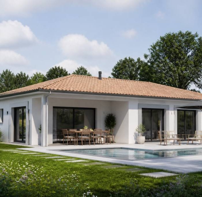 100m plan maison plain-pied 3 chambres pour une construction optimisée